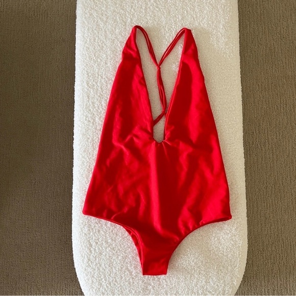 Mikoh Other - Mikoh Red Deep V One-Piece Swimsuit